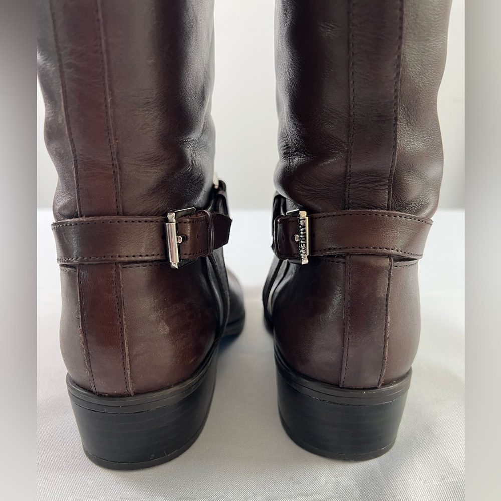 Lauren Ralph Lauren Marion Brown Leather Riding Boots - Picture 10 of 16